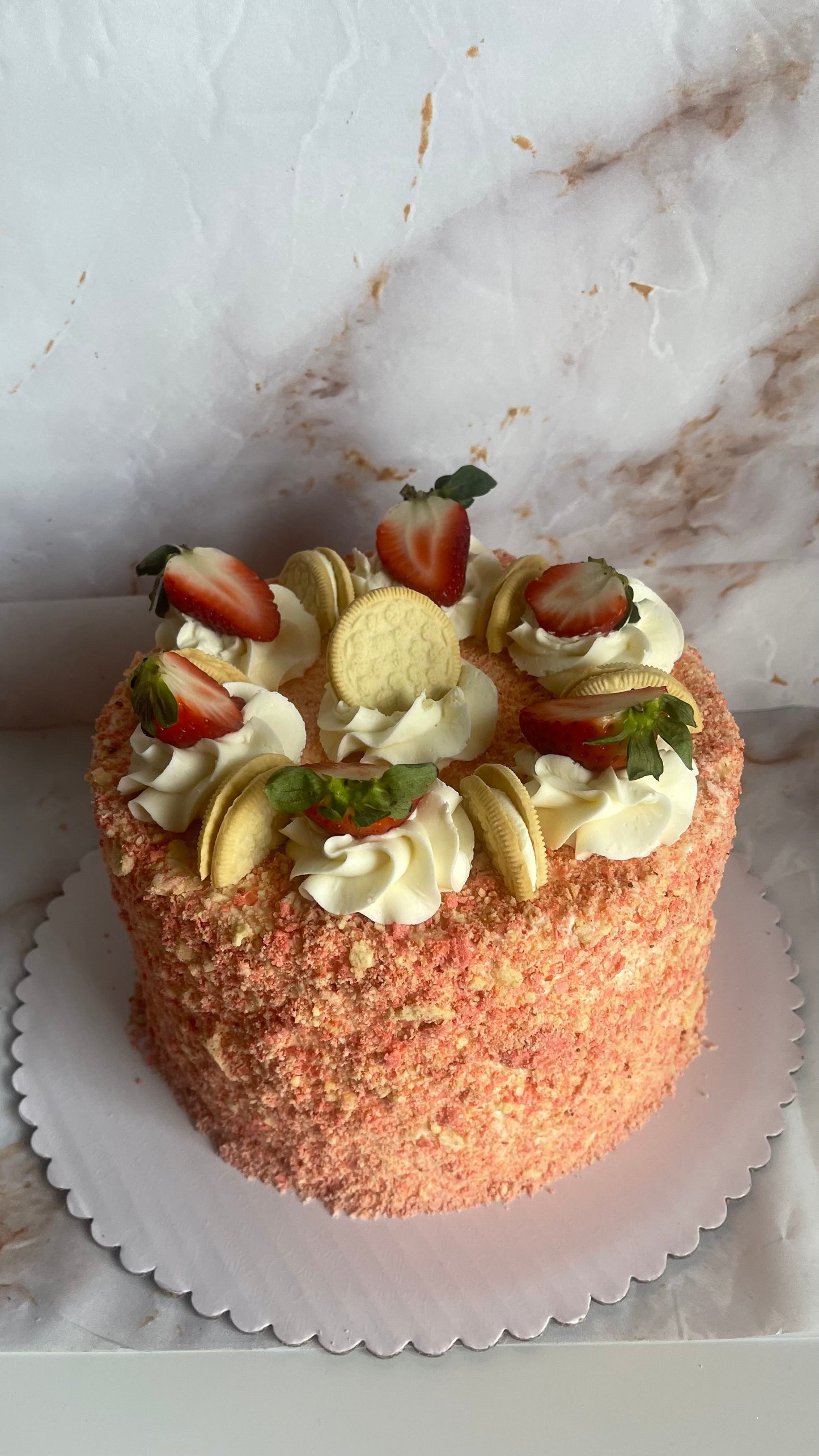 Strawberry Crunch Cake